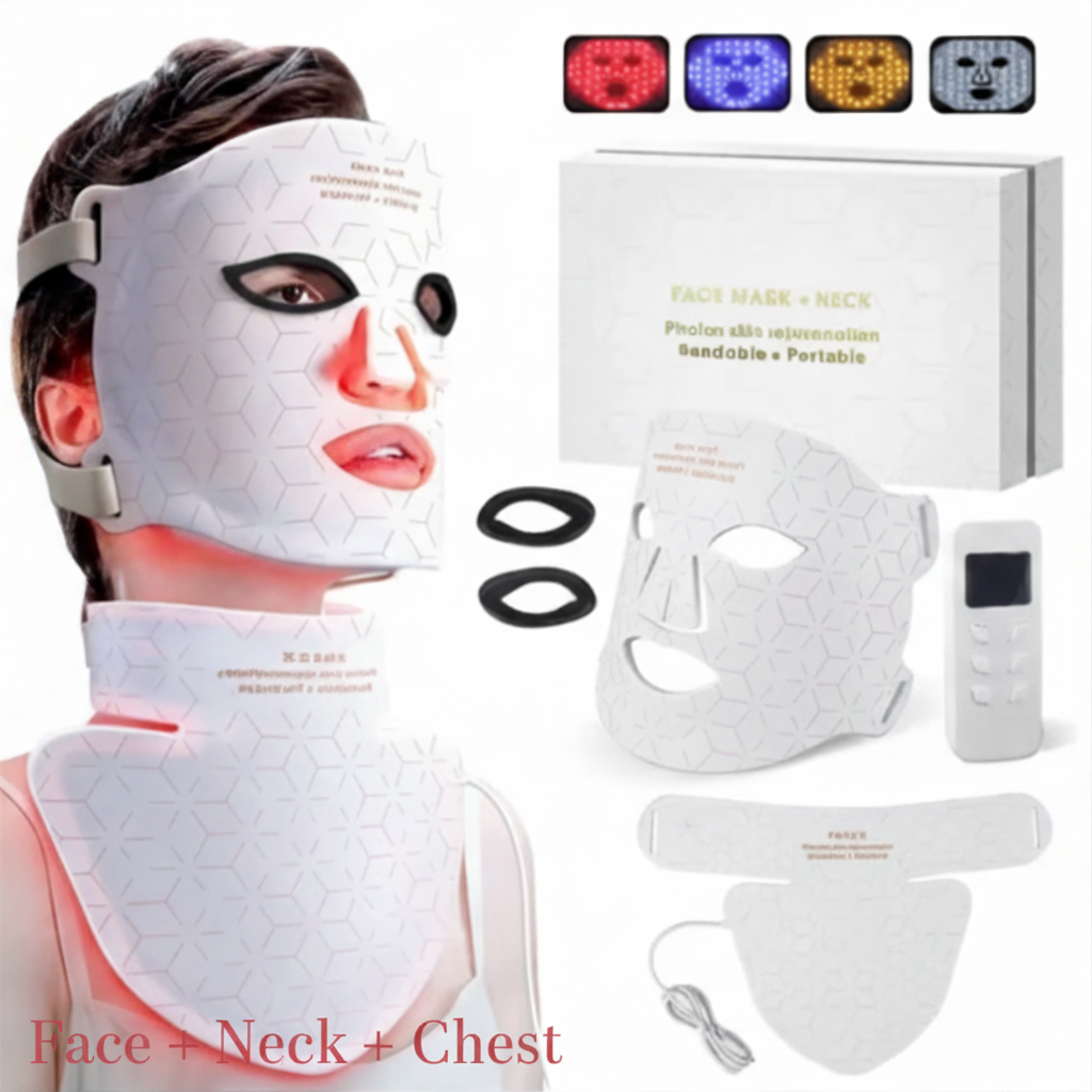 Face + Neck + Chest soft pink elegant text